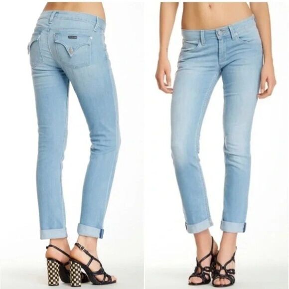 Hudson Bacara Crop Straight Cuffed Light Wash Size 27 - Picture 1 of 10